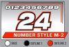 PRINTED NUMBER SET M-2